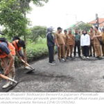 Subandi Bupati Sidoarjo Beserta Jajaran Pemkab Sidoarjo, Meninjau Proyek Perbaikan di Dua Ruas Jalan Sukodono