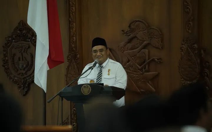 Sekda Pacitan Heru Wiwoho Menghadiri Pengukuhan Pengurus PKDI (Persaudaraan Kepala Desa Indonesia) Cabang Pacitan Periode 2026-2030