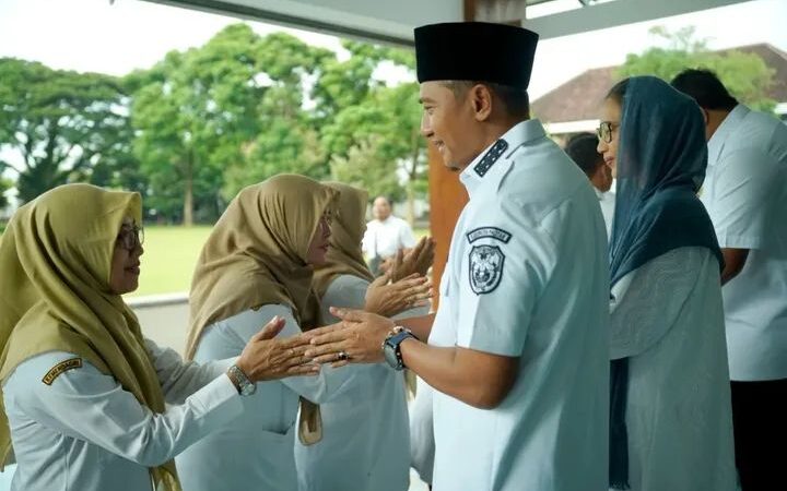 Pemkab Pacitan Dipimpin Bupati Indrata Nur Bayuaji Gelar Acara Halalbihalal Dihari Pertama Masuk Kerja