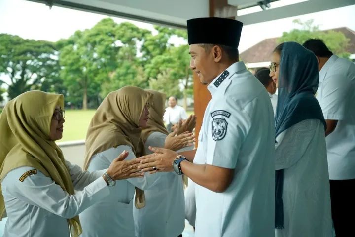 Pemkab Pacitan Dipimpin Bupati Indrata Nur Bayuaji Gelar Acara Halalbihalal Dihari Pertama Masuk Kerja