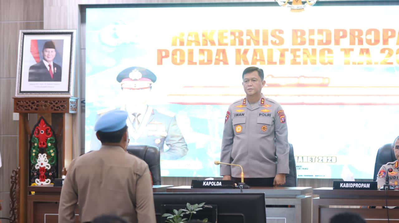 Rakernis Propam 2026, Kapolda Kalteng: Fungsi Propam Sebagai Garda Terdepan Jaga Kehormatan Profesi