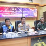 Rakor Linsek Bidang Operasional Ops Ketupat Telabang, Kesiapan Hari Raya Idul Fitri 1447H/2026M di Wilkum Polres Kotim.