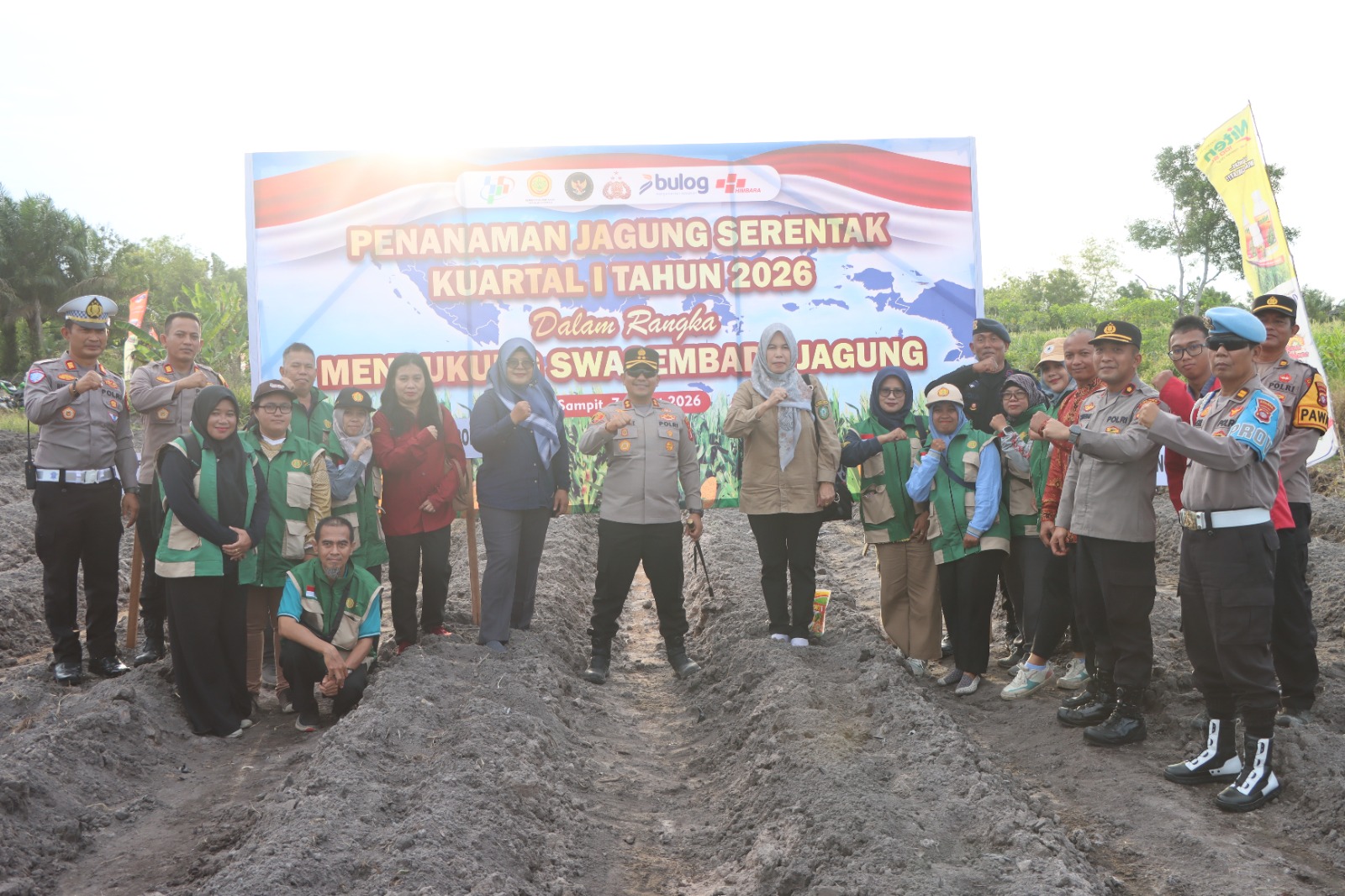 Polres Kotim Gelar Penanaman Jagung Serentak Kuartal I Tahun 2026 Untuk Mendukung Swasembada Jagung.