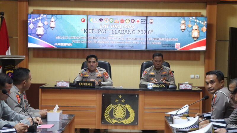 Polres Kotim Gelar Lat Pra Ops Ketupat Telabang 2026, Siap Melayani Pengamanan Hari Raya Idul Fitri 1447 H – 2026 M