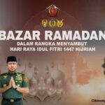 Danrem 061 dan Bupati Bogor Hadiri Bazar Ramadhan di Makodim 0621/Kab. Bogor