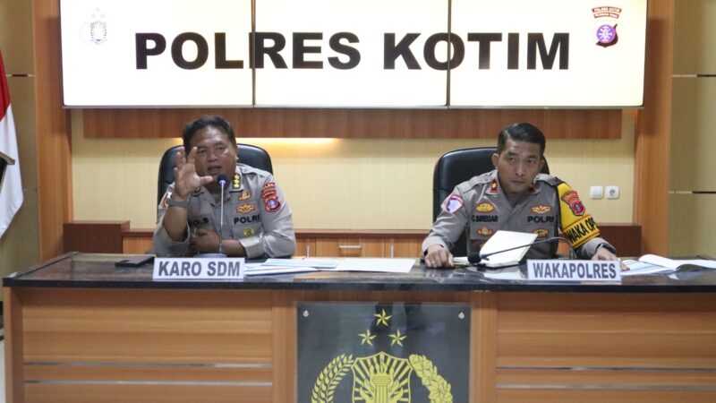 Polres Kotim Ikuti Rapat Koordinasi Ketahanan Pangan di Pimpin Bapak Karo SDM Polda Kalteng Tahun 2026