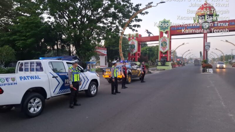 Polres Kotim Lakukan Patroli Subuh, Ciptakan Rasa Aman di Bulan Ramadan