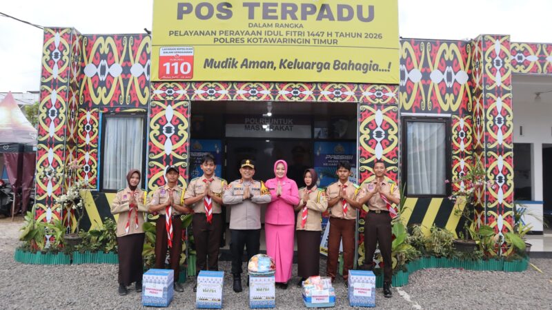 Kapolres Kotim Laksanakan Pengecekan Pos Terpadu Dan Pos Pelayanan, Ops Ketupat Telabang 2026.
