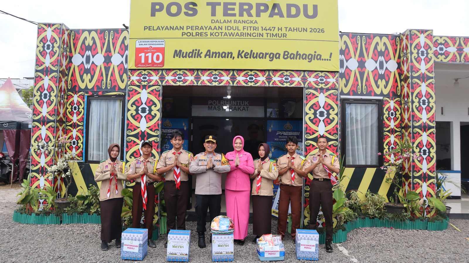 Kapolres Kotim Laksanakan Pengecekan Pos Terpadu Dan Pos Pelayanan, Ops Ketupat Telabang 2026.