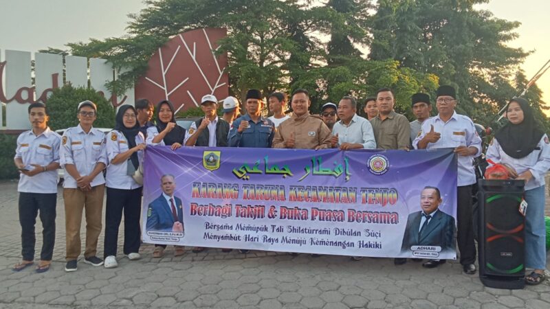 Ketua Karang Taruna Kecamatan Tenjo  Suherman Oki S.Pd.M.Si, Beserta Kapolsek Tenjo Gelar Acara Pembagian Takjil dan Buka Puasa Bersama