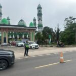 SAT LANTAS POLRES KOTIM BERIKANPELAYANAN, PELAKSANAAN SHOLAT IDUL FITRI 1447 H/2026 M, DI MASJID SEKITAR KOTA SAMPIT