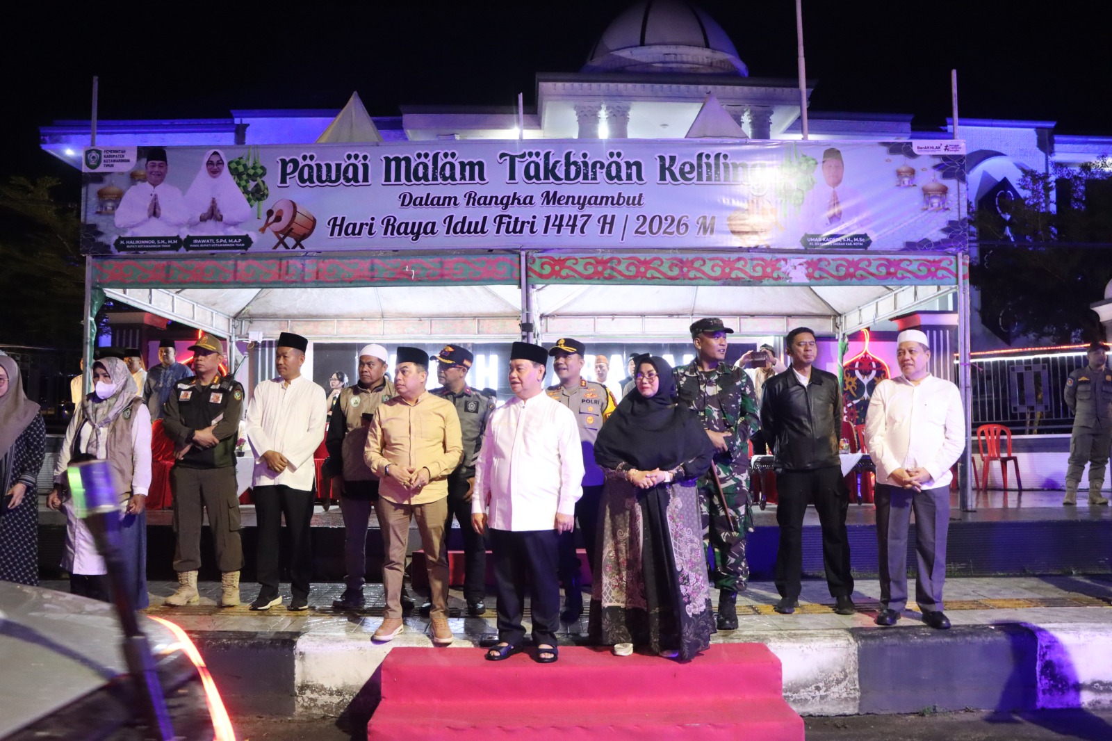 Kapolres Kotim Hadiri Pelepasan Pawai Takbir Keliling Sambut Idul Fitri 1447 H / 2026 M