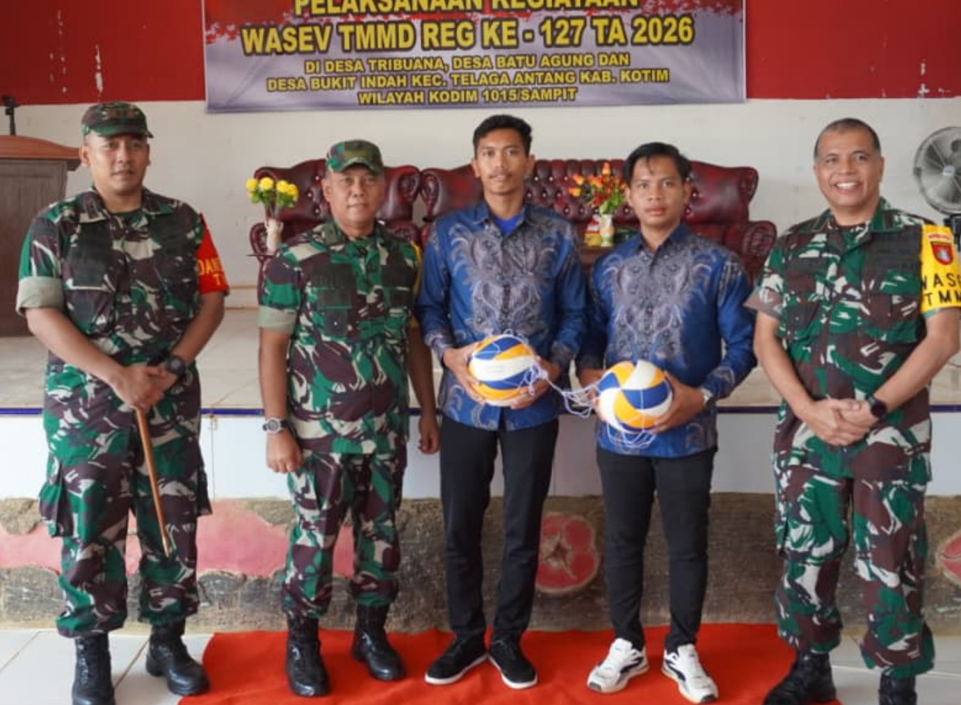 Tim Wasev Mabesad, Serahkan Bantuan Alat Olahraga Untuk Masyarakat
