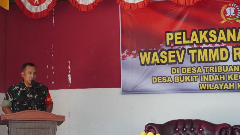 Dansatgas TMMD ke 127 Kodim 1015/Sampit Sampaikan Paparan Progres Pembangunan TMMD ke 127,Tim Wasev Mabes AD