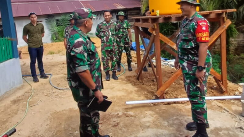 Pastikan Pembangunan Fisik Tepat Sasaran Wasev Kodam XXII/Tambun Bungai Tinjau Progres TMMD ke 127