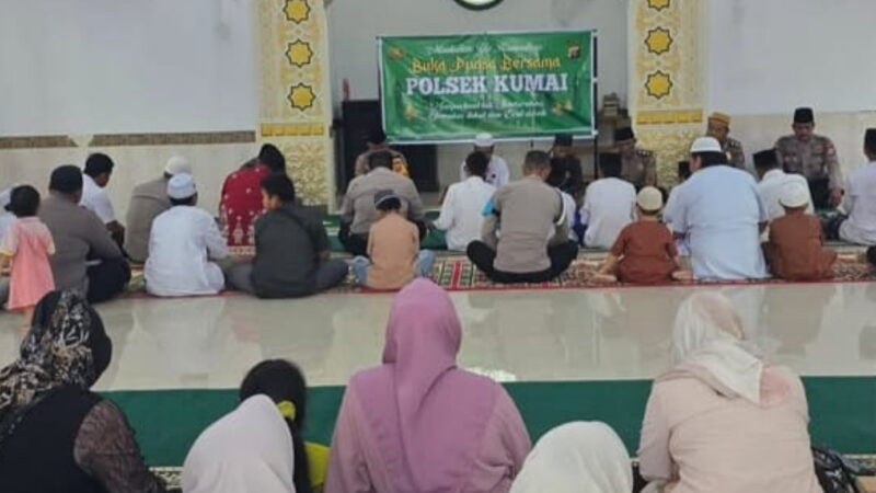 Keluarga Besar Polsek Kumai Gelar Buka Puasa Bersama, Pererat Kebersamaan di Bulan Suci Ramadan.