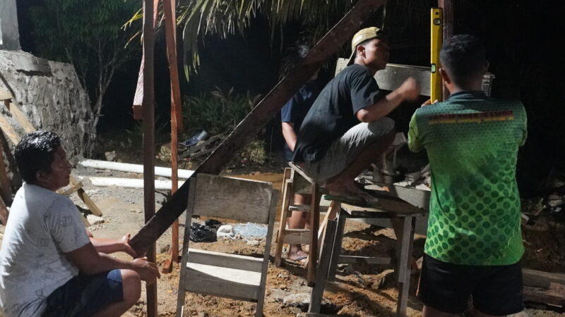 Satgas TMMD Reguler ke-127 Kodim 1015/Sampit Lembur kerjakan Tandon Air
