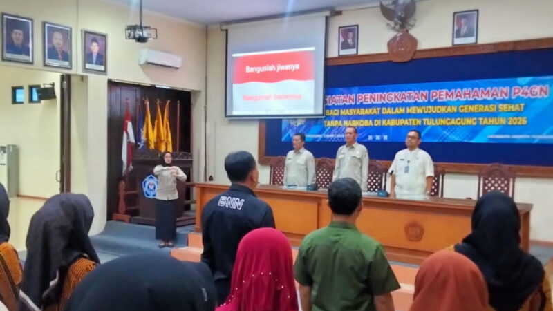Perkuat Ketahanan Desa, Bakesbangpol Tulungagung Gelar Sosialisasi P4GN Menuju Generasi Emas 2026