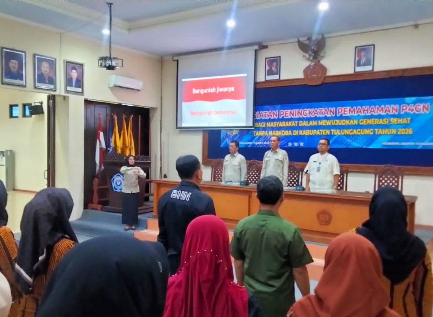Perkuat Ketahanan Desa, Bakesbangpol Tulungagung Gelar Sosialisasi P4GN Menuju Generasi Emas 2026