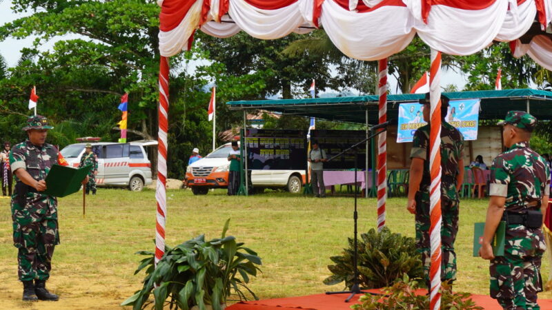 Dandim 1015/Sampit Bacakan Hasil Capaian Pelaksanaan Program TMMD Ke-127 Kepada Kasdam XXII/Tambun Bungai