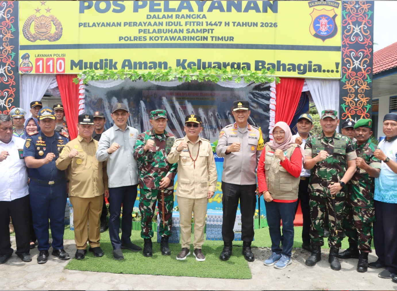 Kapolda Kalteng Tinjau Pos Pelayanan Mudik di Kotawaringin Timur, Pastikan Keamanan dan Kenyamanan Pemudik.