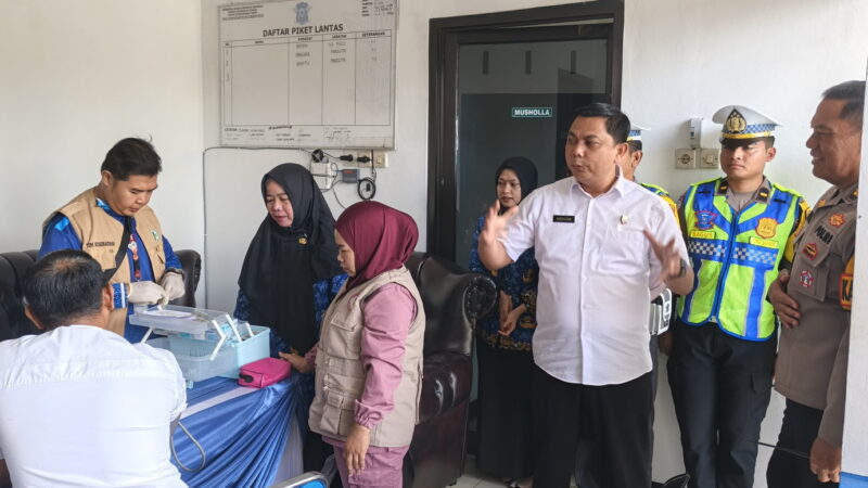 Itwasda Polda Kalteng Laksanakan Pengecekan Pos Terpadu Ops Ketupat Telabang 2026 di Sampit.