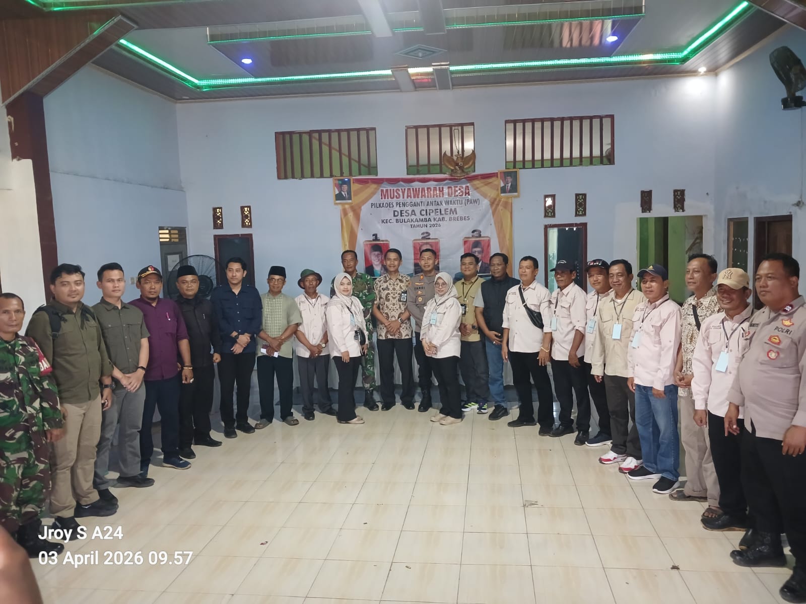 Pemilihan Kepala Desa Antar Waktu (PAW) Desa Cipelem Bulakamba Kabupaten Brebes Berjalan Aman dan Kondusif