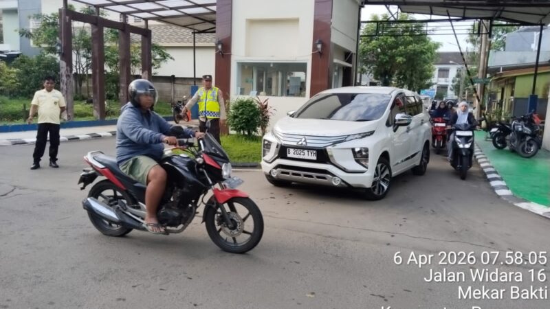 Polsek Panongan Gelar Strong Point Pagi di Citra Raya, Antisipasi Kepadatan dan Laka Lantas