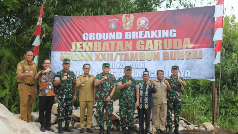 Dandim 1016/Palangka Raya Hadiri Ground Breaking Jembatan Perintis Garuda