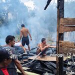 Si Jago Merah Hanguskan Tiga Rumah Kayu di Desa Batuah Kabupaten Kotim.