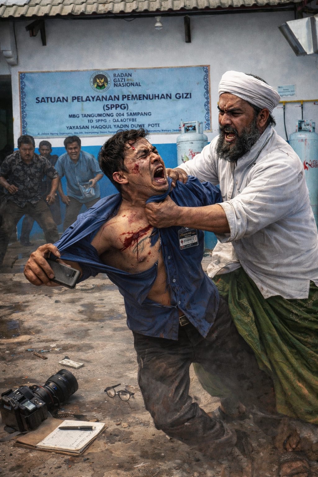 Wartawan di Sampang Niat Sillaturrohmi Ke MBG Tanggumong 004 Sampang, Malah Dapat Bogem Mentah Oleh Seorang Oknum Kiai