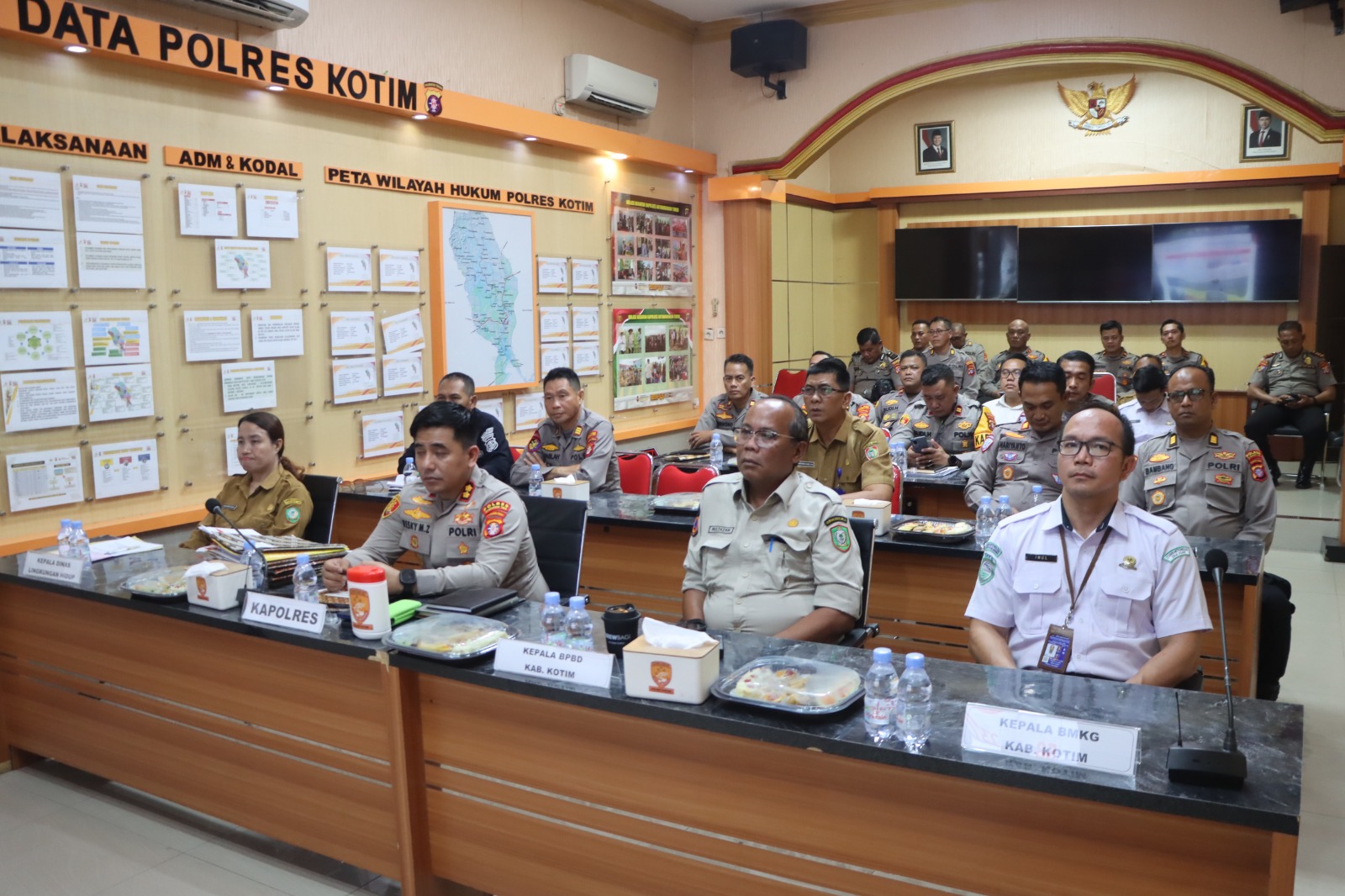 Polres Kotim Ikuti Video Conference, Wakapolri Pimpin Pembahasan Fenomena El Nino Godzilla