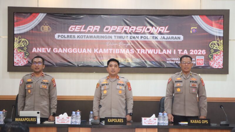 Polres Kotim Gelar GO TW I , Anev Gangguan Kamtibmas