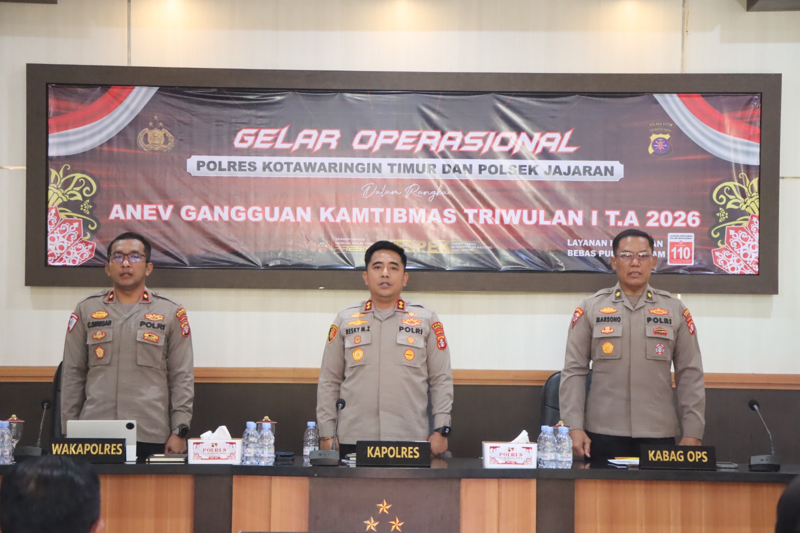 Polres Kotim Gelar GO TW I , Anev Gangguan Kamtibmas