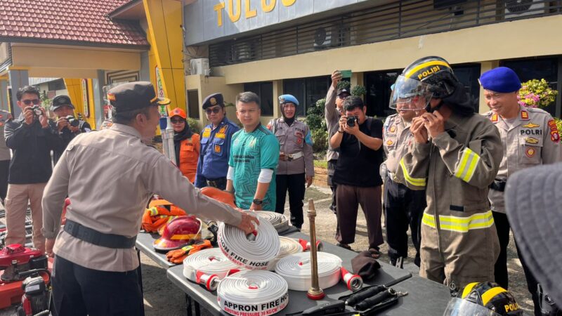 Batalyon B Pelopor Hadiri Apel Gelar Pasukan Kesiapsiagaan Penanggulangan Karhutla di Wilkum Polres Kotim