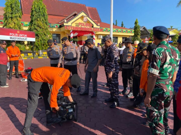 Kompi 3 Batalyon B Pelopor, Hadiri Apel Gelar Pasukan dan Sarpas Kesiapan Penanggulangan Karhutla di Wilkum Polres Kobar
