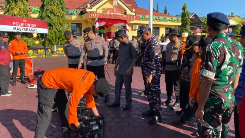 Kompi 3 Batalyon B Pelopor, Hadiri Apel Gelar Pasukan dan Sarpas Kesiapan Penanggulangan Karhutla di Wilkum Polres Kobar