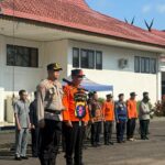 Kompi 4 Batalyon B Pelopor, Hadiri Apel Gelar Pasukan Kesiapan Penanggulangan Karhutla di Wilkum Polres Lamandau