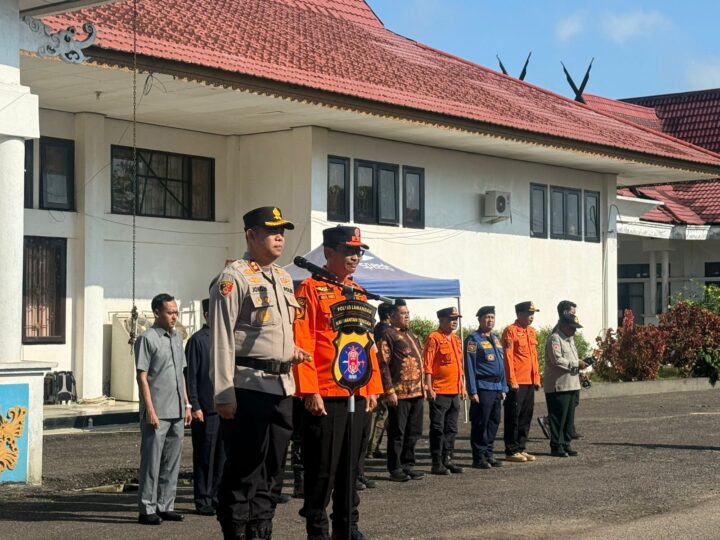 Kompi 4 Batalyon B Pelopor, Hadiri Apel Gelar Pasukan Kesiapan Penanggulangan Karhutla di Wilkum Polres Lamandau