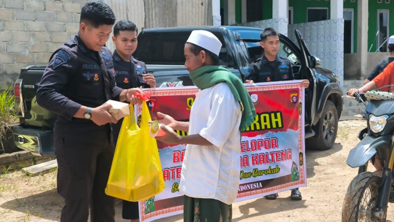 Wujudkan Kepedulian Sosial, Batalyon B Pelopor Brimob Kalteng Gelar Aksi Jumat Berkah di Tiga Kabupaten