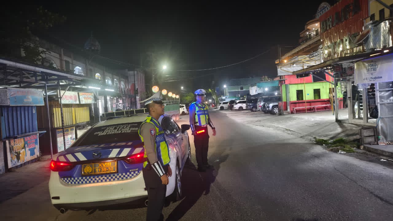 Blue Light Patrol Satlantas Polres Kotim: Amankan Malam Minggu dari Balap Liar dan Kejahatan Jalanan