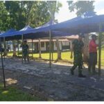 Pemasangan Umbul-Umbul Warnai Persiapan Pembukaan TMMD Reguler Ke-128