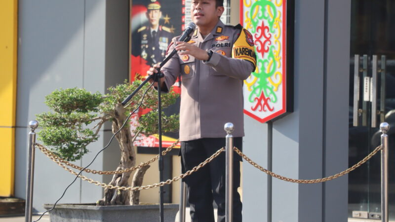 Pimpin Apel Perdana, Kabag Ops Polres Kotim Tekankan Kedisiplinan dan Penjagaan Ketat Mako