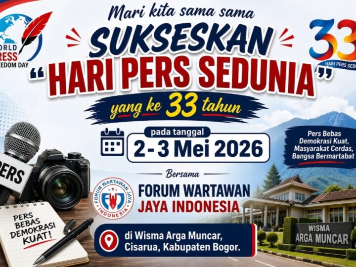 Kibarkan Kebebasan Pers, FWJ Indonesia Bersama WPO Akan Gelar Hari Pers Sedunia