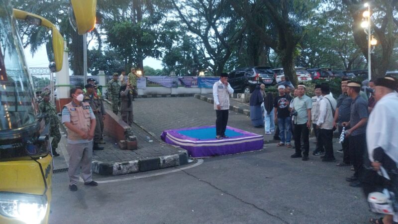 Polsek Tigaraksa Laksanakan Pengamanan Pelepasan Jemaah Haji Kloter 5 JKB Kabupaten Tangerang Tahun 1447 H / 2026 M