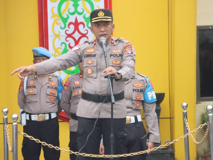 Persiapan Matang, Wakapolres Kotim Pimpin Apel Pagi Jelang Kunjungan Kerja Wakapolda Kalteng