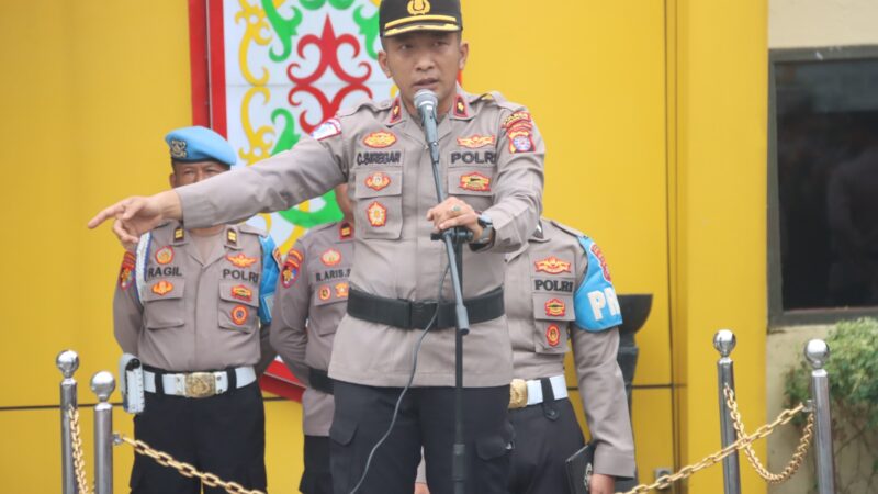 Persiapan Matang, Wakapolres Kotim Pimpin Apel Pagi Jelang Kunjungan Kerja Wakapolda Kalteng