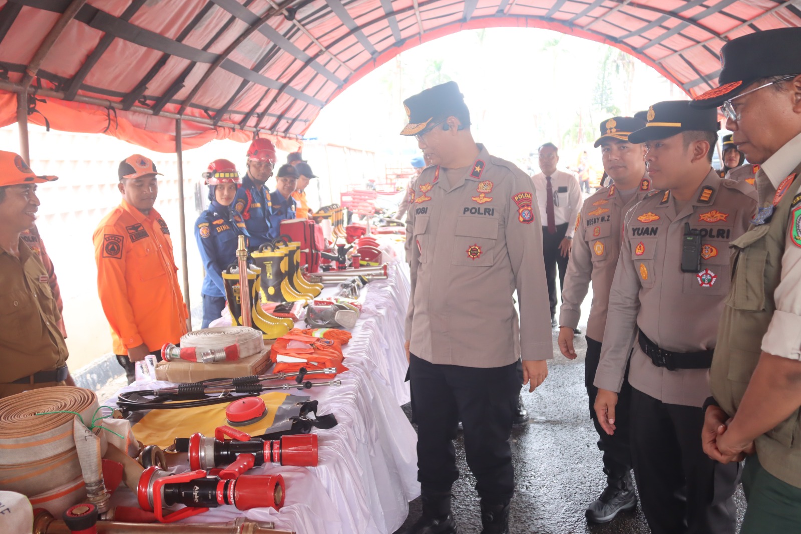 Wakapolda Kalteng Cek Kesiapan Personel dan Peralatan Karhutla di Polres Kotim