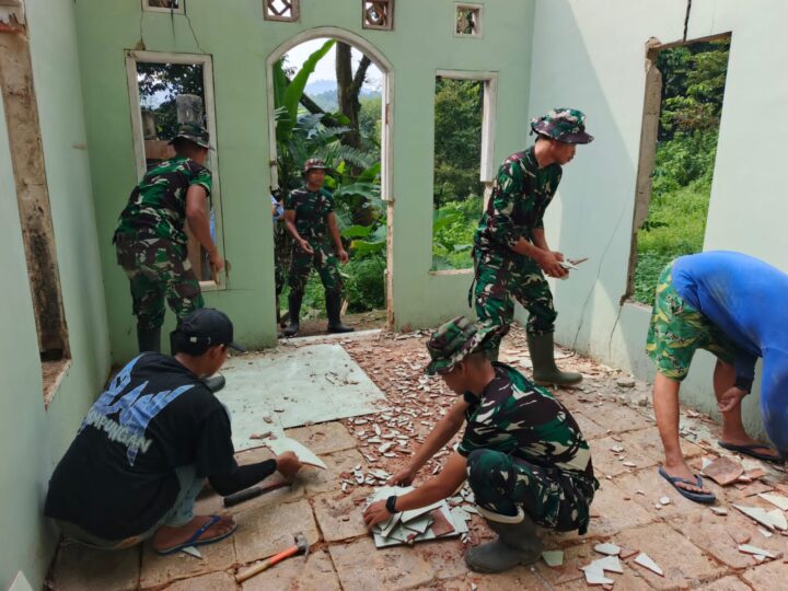 Kodim 0621 Kabupaten Bogor TMMD ke 128 Sarana Ibadah dan MCK Mulai Dibangun