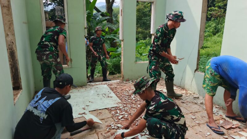 Kodim 0621 Kabupaten Bogor TMMD ke 128 Sarana Ibadah dan MCK Mulai Dibangun